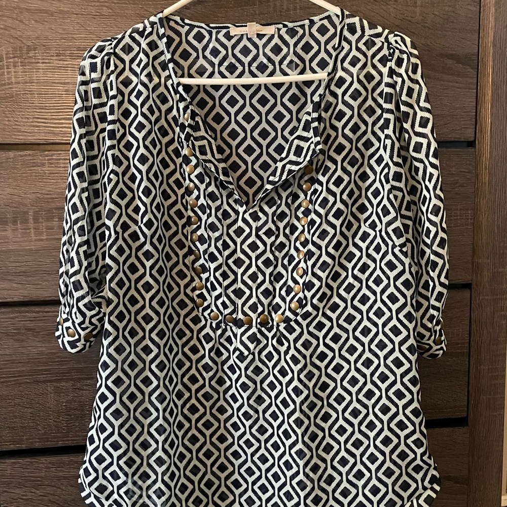 41 Hawthorn Moni Geo Printed Studded Blouse